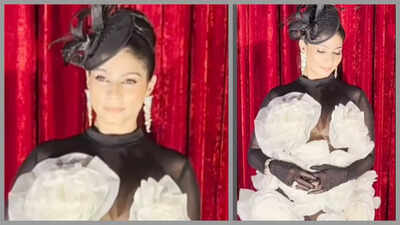 Netizens REACT to Tanishaa Mukerji’s bold dress at Mumbai’s costume gala; compares her to Uorfi Javed |