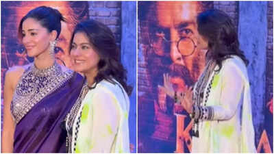 Kajol scolds paparazzi while chatting with Ananya Panday at ‘Kesari 2’ screening, netizens call her ‘dusri Jaya Bachchan’ | Hindi Movie News