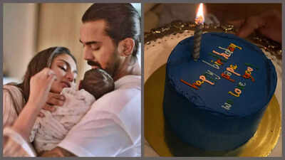 Athiya Shetty’s husband KL Rahul shares heartwarming photos as he celebrates his first birthday as a dad to baby Evaarah – See inside |