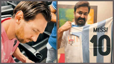 Mohanlal scores signed jersey from Lionel Messi; fans say, ‘From one GOAT to another’ – WATCH video |