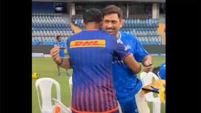 Watch: Jasprit Bumrah and MS Dhoni’s heartwarming ‘BHAIchaara’ reunion ahead of MI vs CSK IPL clash | Cricket News