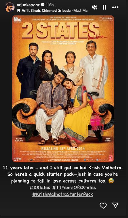 Arjun Kapoor Reveals He Is Called By His Onscreen Name Krish Malhotra Even Today