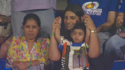 IPL 2025: Angad Bumrah’s wicket celebration with mother Sanjana goes viral