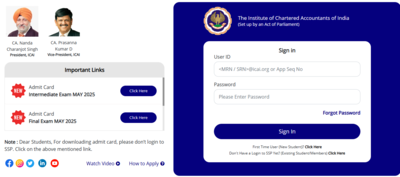 ICAI CA May admit card 2025 released for Intermediate, Foundation exam: Direct link to download hall tickets here