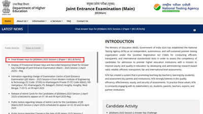 JEE Main 2025 session 2 final answer key now available on jeemain.nta.nic.in: Results expected by April 19
