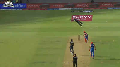 Watch: Jos Buttler takes flying catch to send Vipraj Nigam back in GT vs DC | Cricket News