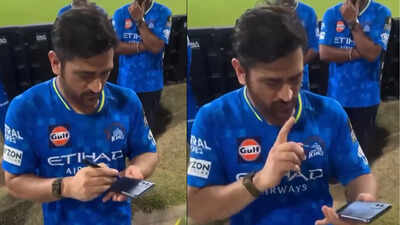Watch: MS Dhoni ‘scolds’ fan for second autograph request