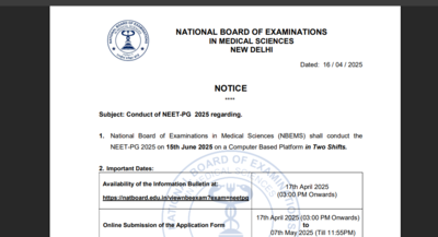 NEET PG exam date declared, important information issued in official notice: Check details here
