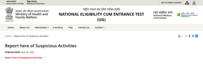 NTA launches platform for reporting suspicious claims in NEET UG 2025, Check details here