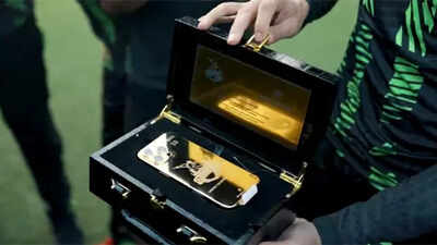 After hair dryer and trimmer, PSL franchise gifts gold-plated iPhone 16 Pro to star bowler