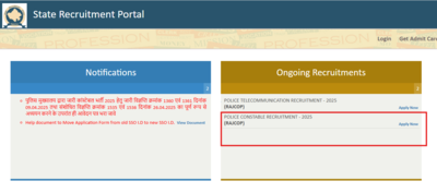 Rajasthan Police Constable registration window opens: Direct link to apply for over 9000 posts