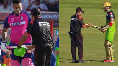 Umpires stop play to check Shimron Hetmyer, Phil Salt’s bats – Here’s what happened during RR vs RCB match