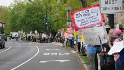 50501 Protest Latest News: 50501 protesters reach outside JD Vance’s house: ‘Nazi elegy…shame for your children’