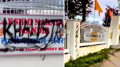 Surrey’s Lakshmi Narayan temple defaced with pro-Khalistan graffiti after Vancouver Gurdwara vandalism in Canada