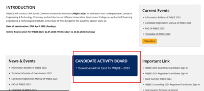 WBJEE admit card 2025 released: Direct link to download hall tickets here