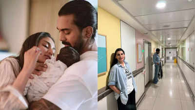 Athiya Shetty treats fans to a rare pic of Suniel Shetty and Mana Shetty waiting outside the labour room for their granddaughter Evaarah | Hindi Movie News