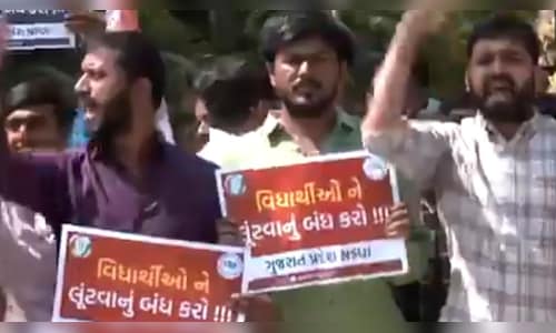 NSUI protests against fee hike at Gujarat University: All about it