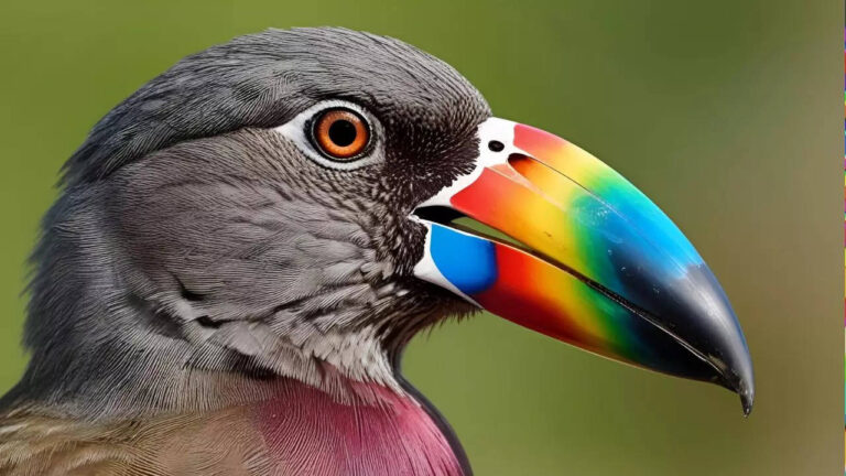 7 bird beaks that look painted by an artist