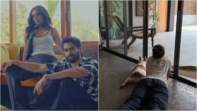Naga Chaitanya enjoys his laid-back Sunday with wife Sobhita Dhulipala and dog Hash; fans ask, ‘Is that Samantha Ruth Prabhu’s dog?’
