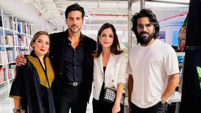 Ram Charan meets Sussanne Khan in Hyderabad; Zayed Khan calls him “Brother for Life” | Telugu Movie News