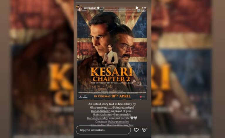 Katrina Kaif Reviews Akshay Kumar And R Madhavan’s Kesari Chapter 2: “Terrific”