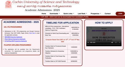 CUSAT CAT 2025 schedule for answer key, objection window released at cusat.ac.in, Check details here