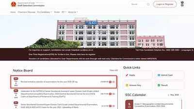 SSC releases 2025–26 exam calendar with CGL, CHSL, and Delhi Police schedules; download complete timetable here