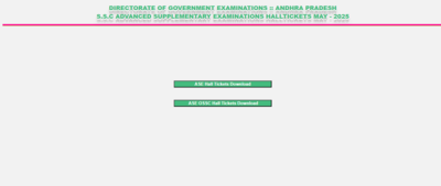 AP SSC 2025 Supplementary hall tickets released: Direct link to download admit cards here