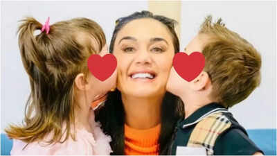 Preity Zinta warns of brutal action if anyone breaks no-picture rule for twins Jai and Gia: ‘Please leave my kids alone’ | Hindi Movie News