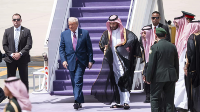 Red carpet welcome? Saudi Arabia rolls out a lavender one for US president