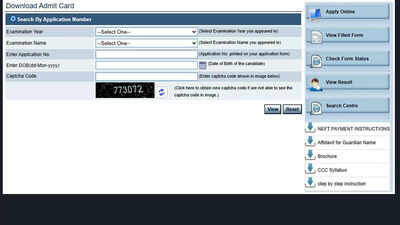 NIELIT CCC admit card May 2025 released at student.nielit.gov.in, exam from May 21; download here