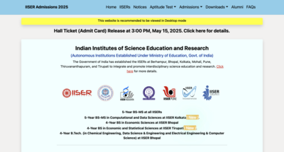 IISER IAT admit card 2025 released: Check direct link to download hall ticket here
