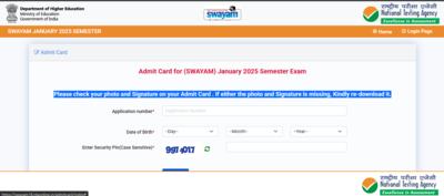 SWAYAM admit card January session 2025 released: Direct link to download hall tickets here