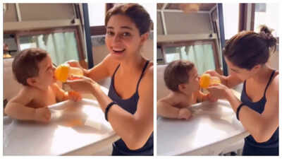 Ananya Panday shells out major ‘maasi’ goals as she feeds nephew River in adorable video; fan says ‘Can’t decide who’s cuter’ – WATCH |