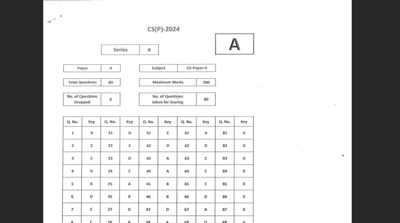 UPSC CSE prelims 2025 answer key released for GS Paper 1 and 2: Check details here