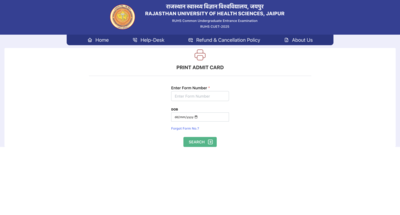 RUHS CUET admit card 2025 out: Check how to download hall ticket, direct link here