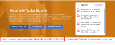 SAMS Odisha BEd admit card 2025 out: Direct link to download scorecards and other key details here