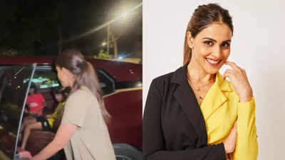 Genelia D’Souza narrowly escapes car mishap as driver starts moving while she prepares to sit |