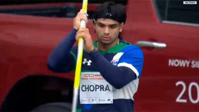 Neeraj Chopra finishes second at Kusocinski Memorial with final-round effort in wet, cold conditions – Watch | More sports News