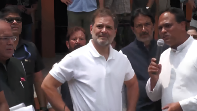 Rahul Gandhi visits J&K’s Poonch, meets families affected by Pakistan shelling | India News