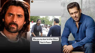 Salman Khan shares an unseen picture with Mukul Dev as he mourns the demise of his ‘Jai Ho’ co-star |