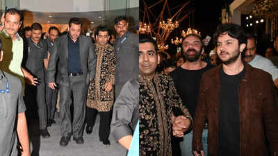Salman Khan spotted attending a wedding with high security in Mumbai; Sohail Khan makes a separate appearance with son Nirvaan | Hindi Movie News