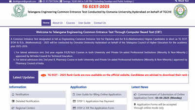 TS ECET 2025 results declared: Check rank cards at ecet.tsche.ac.in