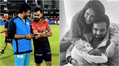 Virat Kohli looks at Zaheer Khan and Sagarika Ghagte’s newborn son Fatehsinh’s pictures, tells Zaheer: ‘His eyes are just like you’ | Hindi Movie News