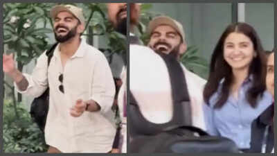 Anushka Sharma brings out Virat Kohli’s inner child as he laughs his heart out at airport |