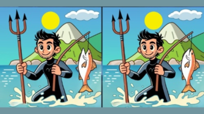 Optical Illusion: Only a true brainiac can spot 3 differences in this fisherman picture
