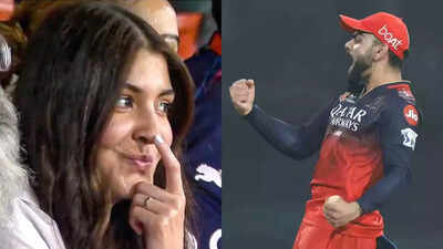 Anushka Sharma bursts into laughter as Punjab Kings collapse, Virat Kohli goes wild – WATCH | Cricket News