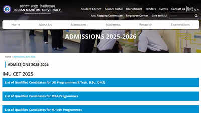 IMU CET May 2025 results announced at imu.edu.in for UG, MBA, and M.Tech programmes: Direct links