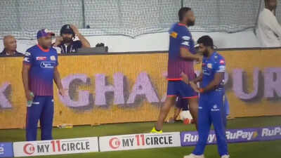 ‘Calm down I’m here’: Jasprit Bumrah gestures to MI coach Mahela Jayawardene in win against GT | Cricket News