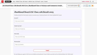 JAC 12th result 2025 to be declared shortly: Check Science, Commerce marks on TOI portal and official websites